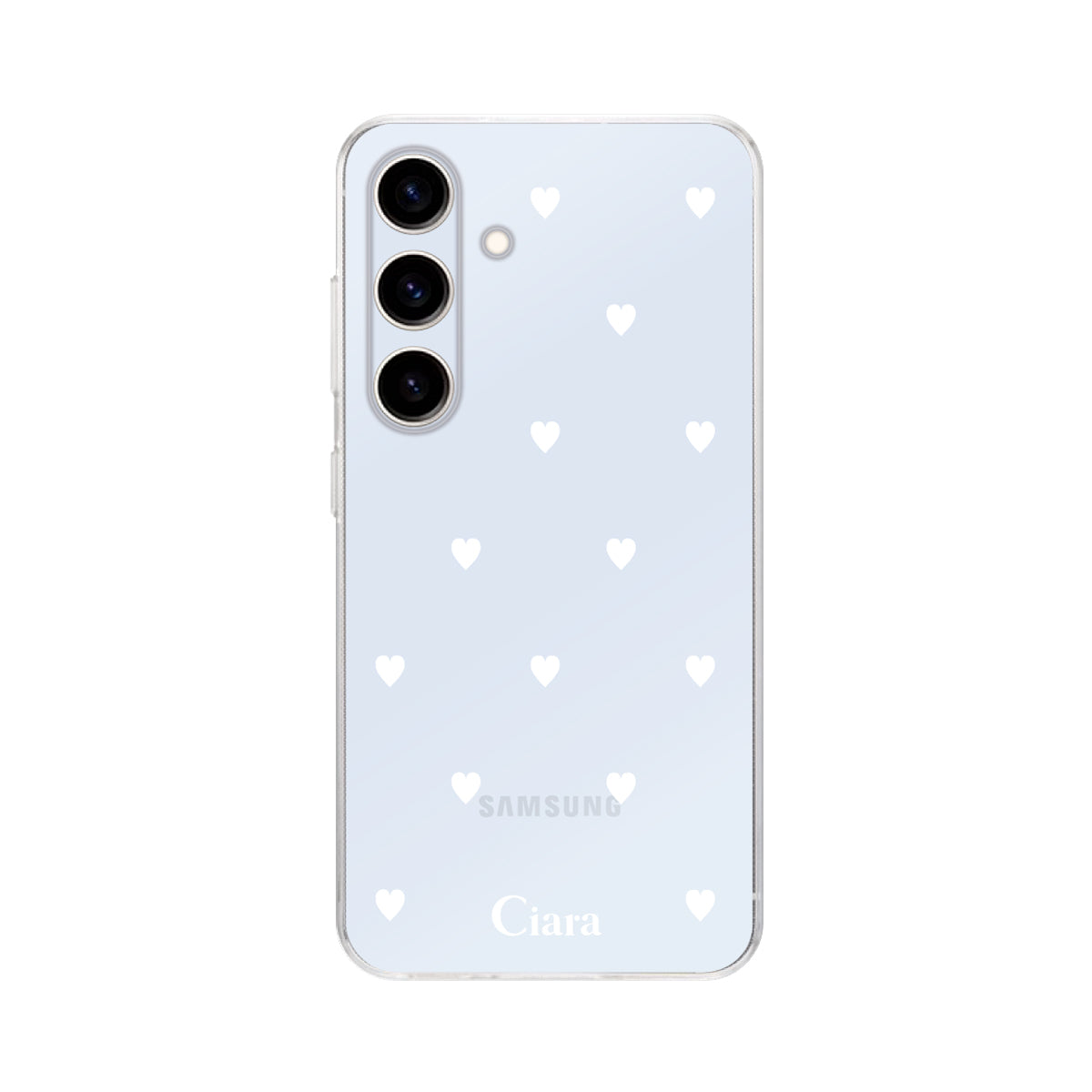 GalaxyS25 クリアケース スウィートハート ホワイト