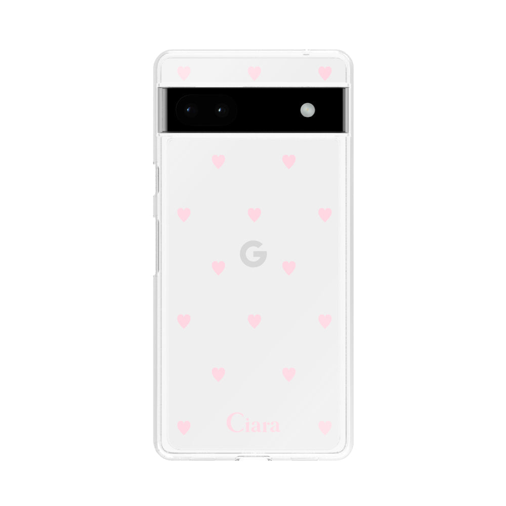 GooglePixel6aケース クリアケース スウィートハート ピンク