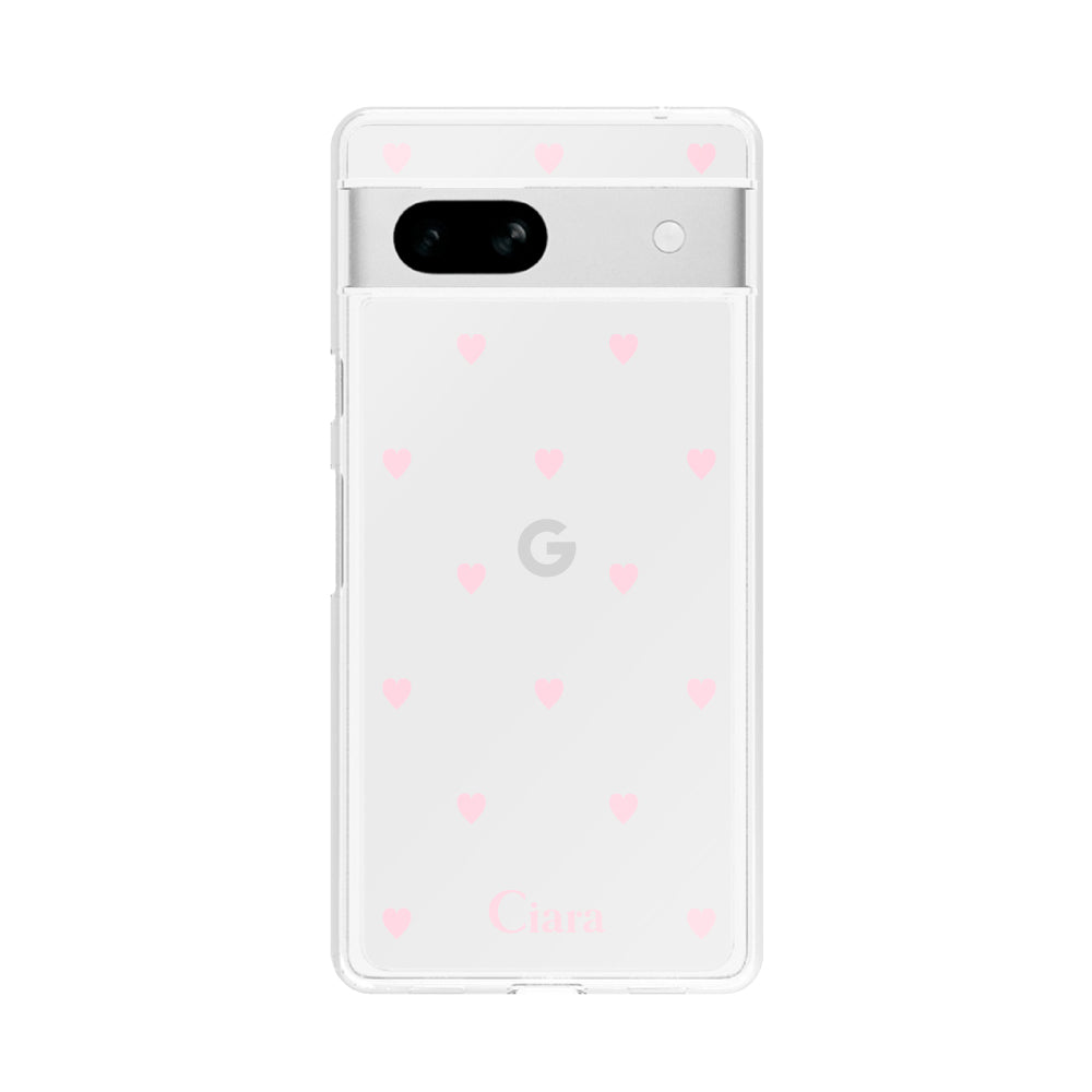 GooglePixel7aケース クリアケース スウィートハート ピンク