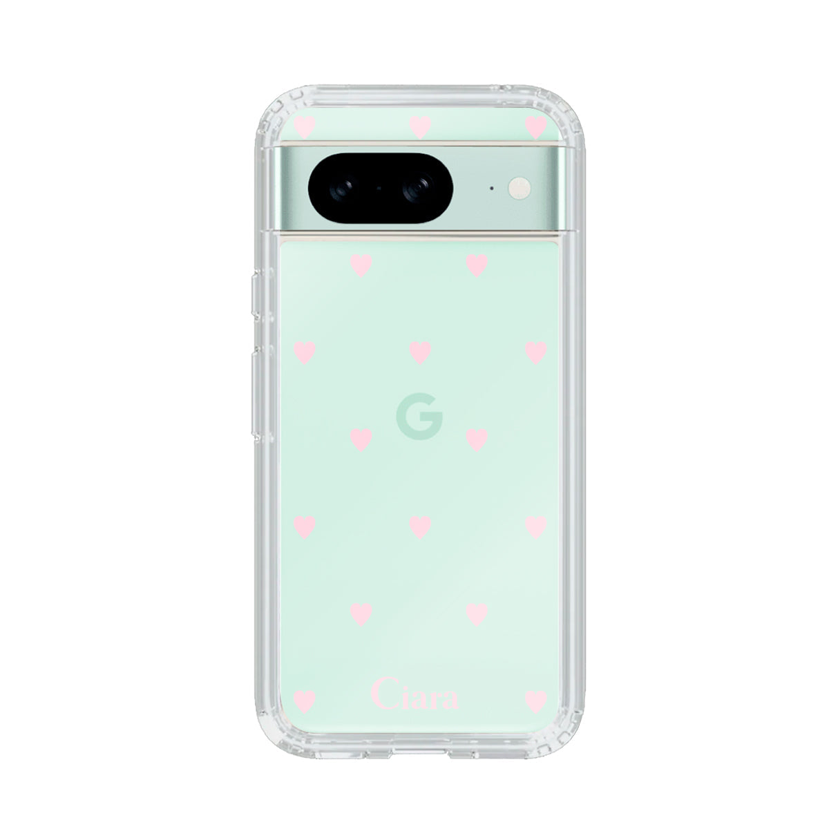 GooglePixel8 クリアケース スウィートハート ピンク