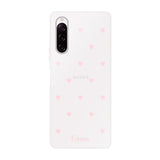 Xperia10Ⅲ クリアケース スウィートハート ピンク