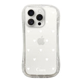 iPhone15ProMax TPUグリップ クリアケース スウィートハート ホワイト