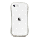 iPhone7/8/SE2/SE3 TPUグリップ クリアケース スウィートハート ホワイト