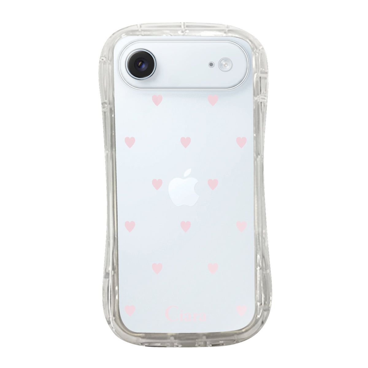 iPhoneAir TPUグリップ クリアケース スウィートハート ピンク