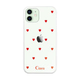 iPhone12miniケース ハイブリッド クリアケース スウィートハート レッド