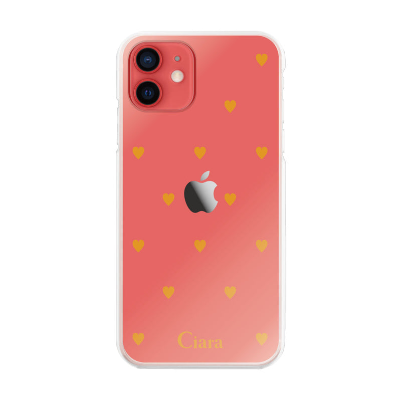 iPhoneケース ハイブリッド クリアケース カラーハート