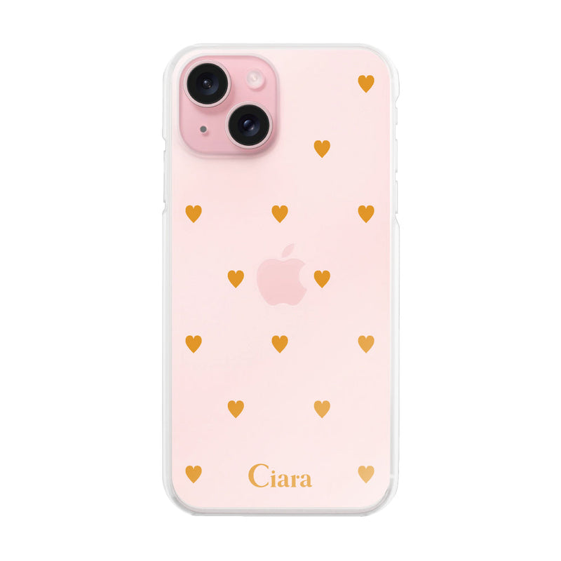 iPhoneケース ハイブリッド クリアケース カラーハート