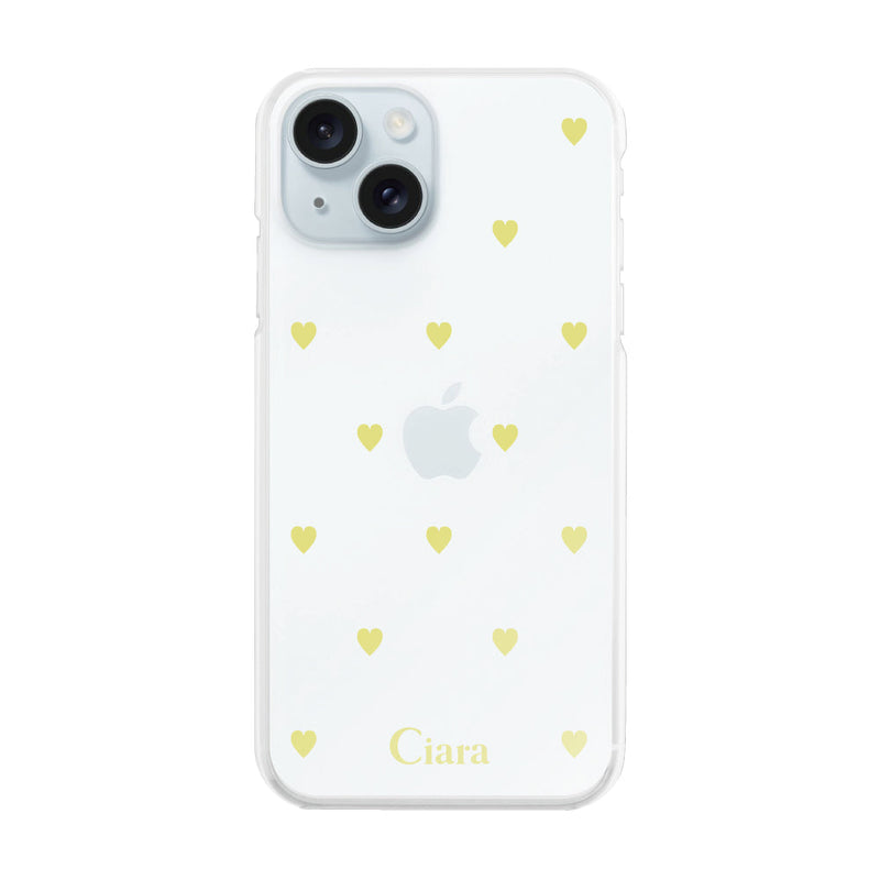 iPhoneケース ハイブリッド クリアケース カラーハート