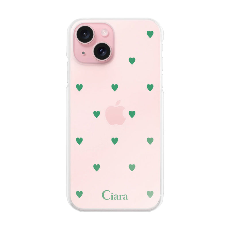 iPhoneケース ハイブリッド クリアケース カラーハート