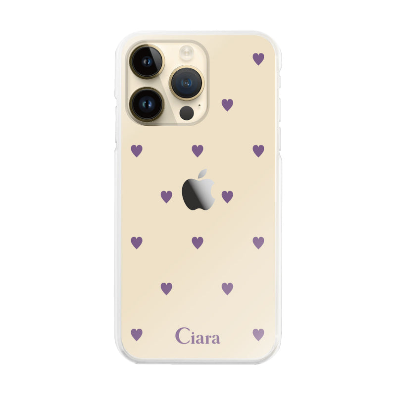 iPhoneケース ハイブリッド クリアケース カラーハート