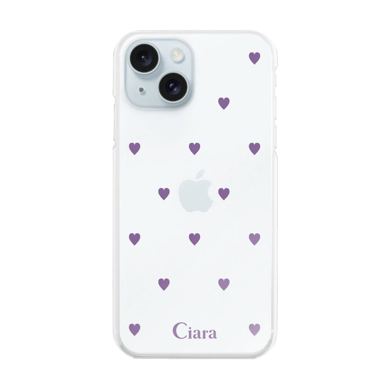 iPhoneケース ハイブリッド クリアケース カラーハート