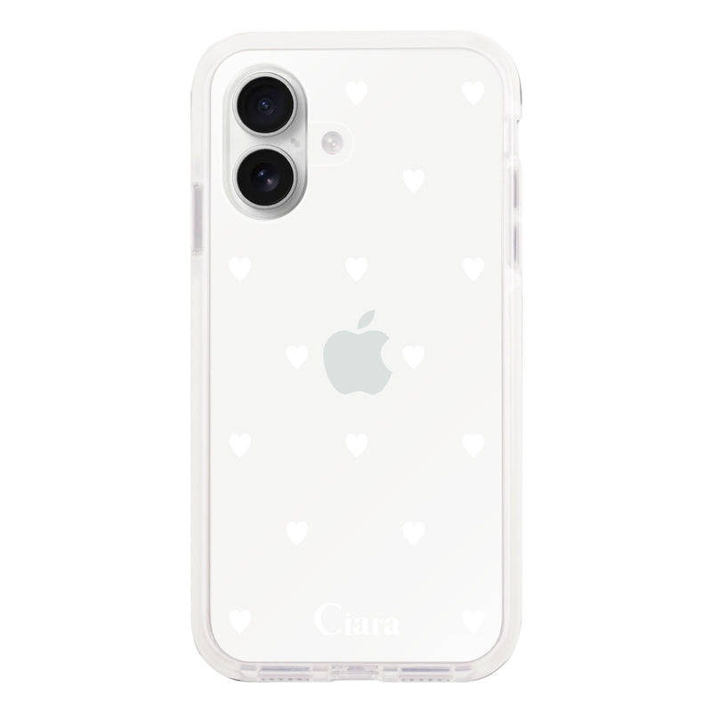 iPhoneケース クッションバンパー 耐衝撃クリアケース スウィートハート