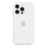 iPhone16ProMax クッションバンパー 耐衝撃クリアケース スウィートハート ホワイト
