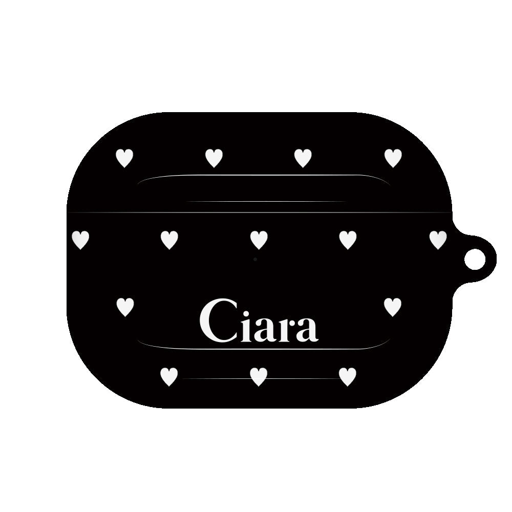 AirpodsProケース ハード スウィートハート ブラック