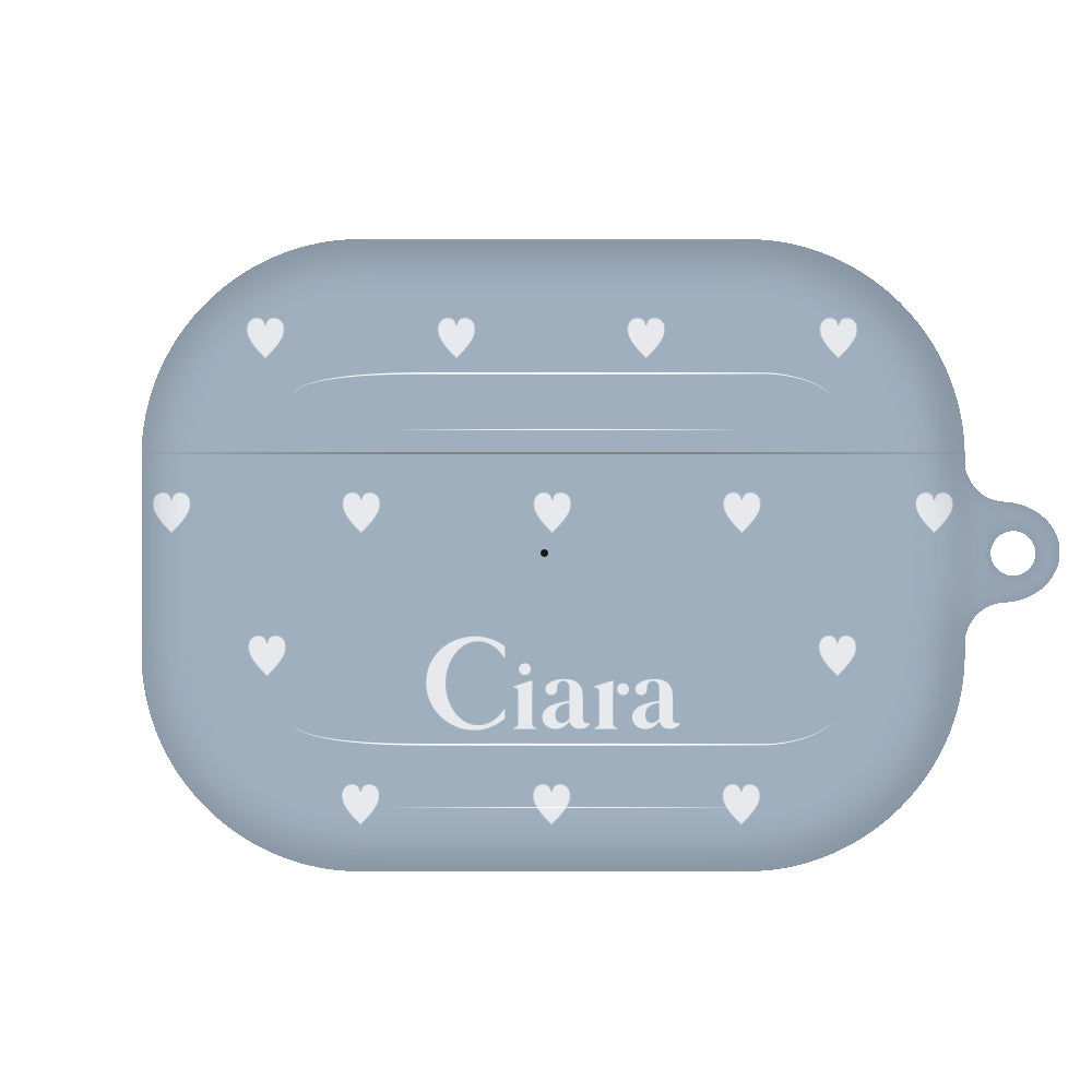 AirpodsProケース ハード スウィートハート ブルー