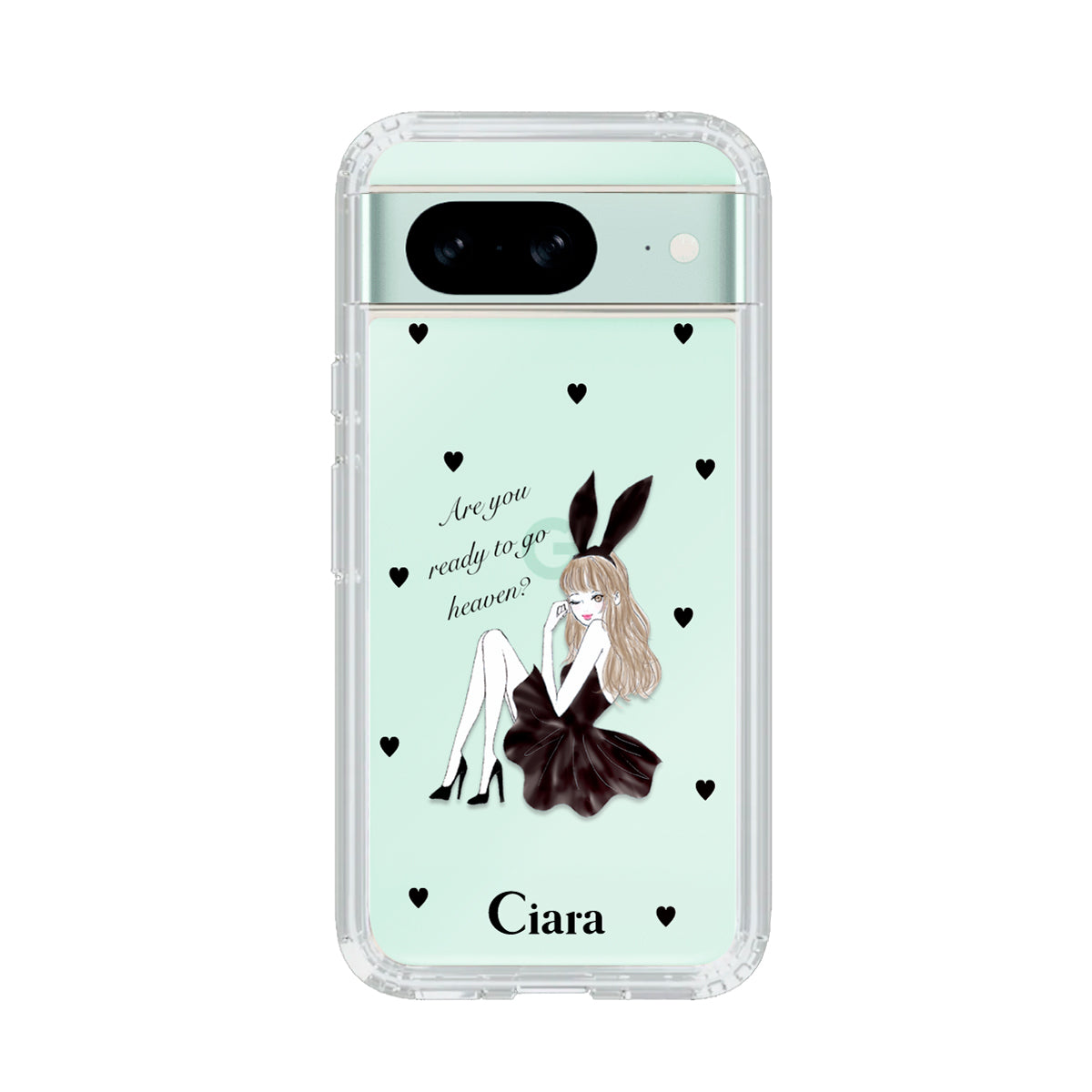 GooglePixel8 クリアケース ブラックバニー クリア