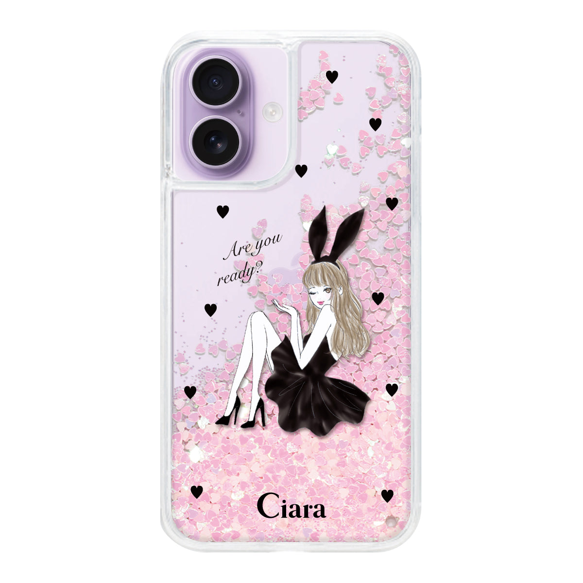 ワイヤレス充電器】 モバイルバッテリー BLACK BUNNY(ブラックバニー