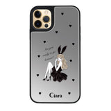 iPhoneケース ミラーバンパー ミラー付きケース ブラックバニー