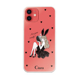 iPhone11 ハイブリッド クリアケース ブラックバニー クリア