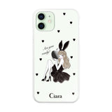 iPhone12mini ハイブリッド クリアケース ブラックバニー クリア