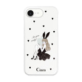 iPhone16e ハイブリッド クリアケース ブラックバニー クリア