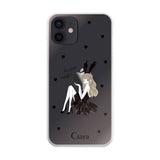 iPhoneXR ハイブリッド クリアケース ブラックバニー クリア