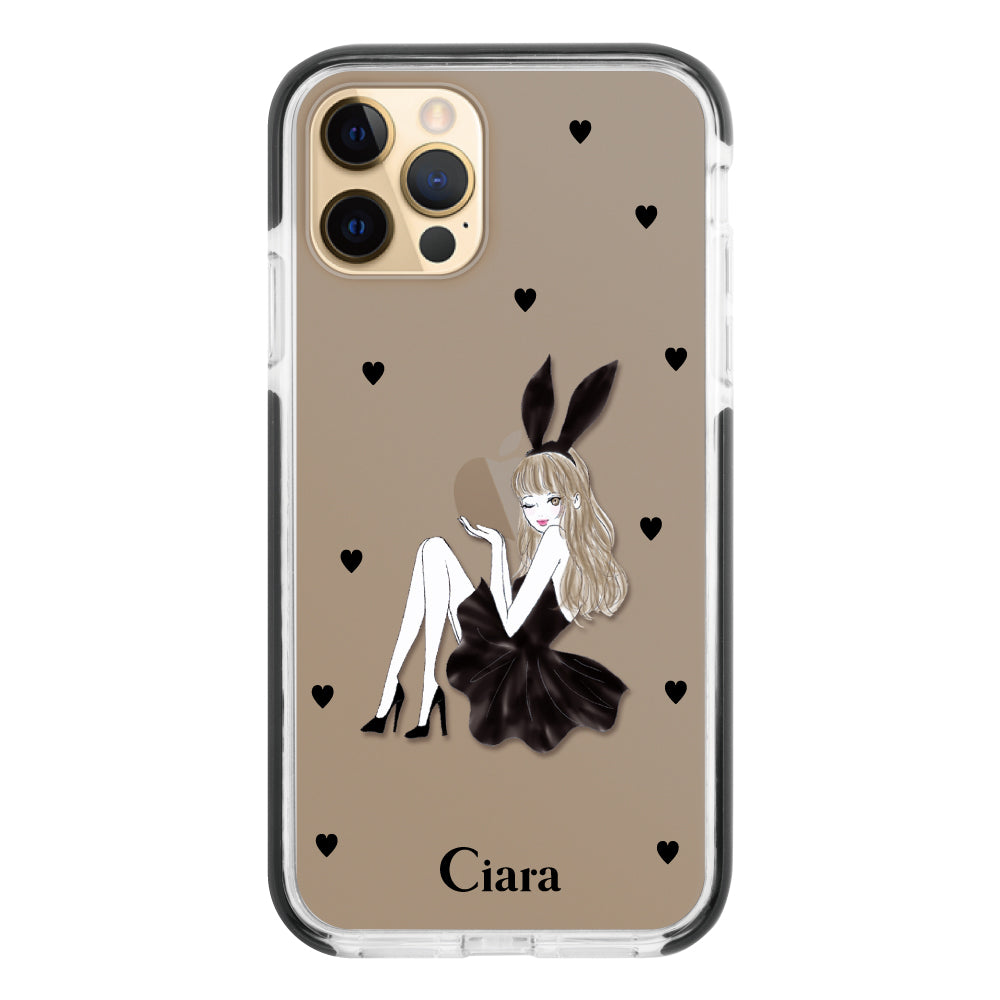 iPhoneケース】 クッションバンパー BLACK BUNNY(ブラックバニー