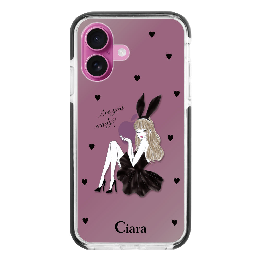 iPhoneケース】 クッションバンパー BLACK BUNNY(ブラックバニー