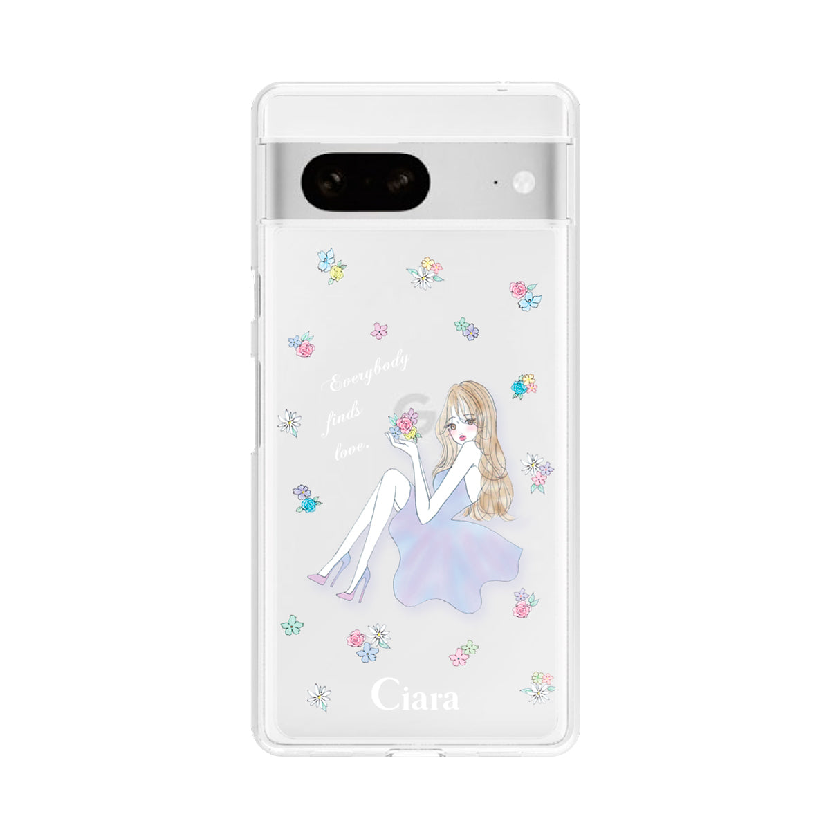 GooglePixel7 クリアケース ラベンダーガール クリア