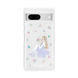 GooglePixel7 クリアケース ラベンダーガール クリア