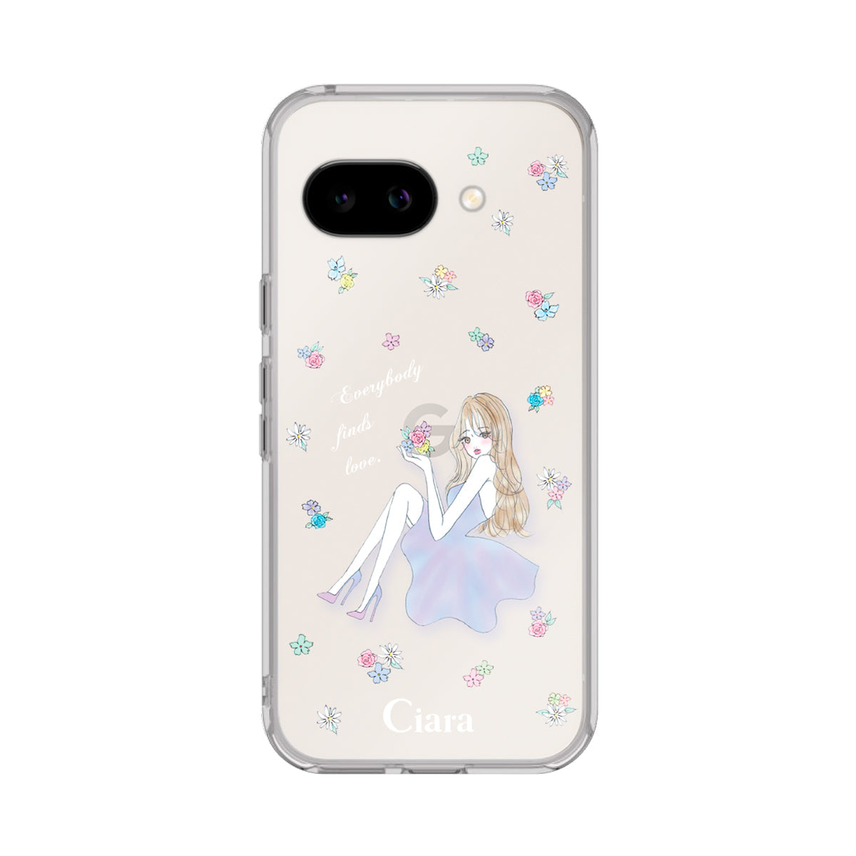 GooglePixel9a クリアケース ラベンダーガール クリア
