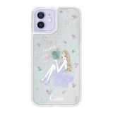 iPhone12/12Pro グリッター オイルクリアケース ラベンダーガール クリア