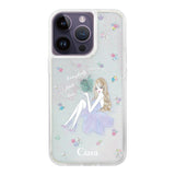 iPhone14ProMax グリッター オイルクリアケース ラベンダーガール クリア