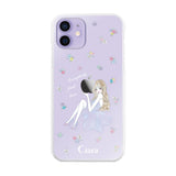 iPhone12mini ハイブリッド クリアケース ラベンダーガール クリア