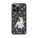 iPhone13Pro ハイブリッド クリアケース ラベンダーガール クリア