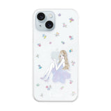 iPhone15Plus ハイブリッド クリアケース ラベンダーガール クリア