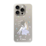 iPhone15Pro ハイブリッド クリアケース ラベンダーガール クリア