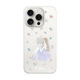 iPhone15ProMax ハイブリッド クリアケース ラベンダーガール クリア