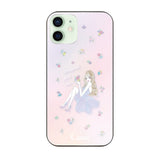 iPhone12mini ガラス 強化ガラスケース ラベンダーガール ピンク
