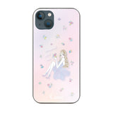 iPhone13mini ガラス 強化ガラスケース ラベンダーガール ピンク