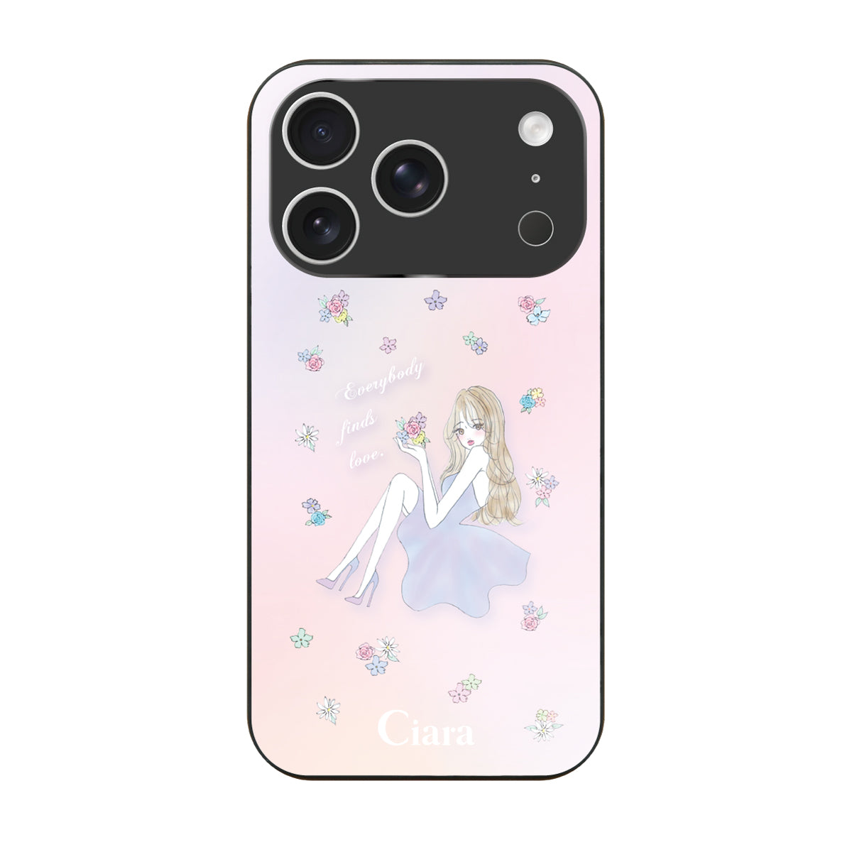 iPhone17Pro ガラス 強化ガラスケース ラベンダーガール ピンク