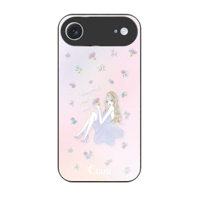 iPhoneAir ガラス 強化ガラスケース ラベンダーガール ピンク