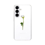GalaxyS26 クリアケース ウォーターローズ ホワイト