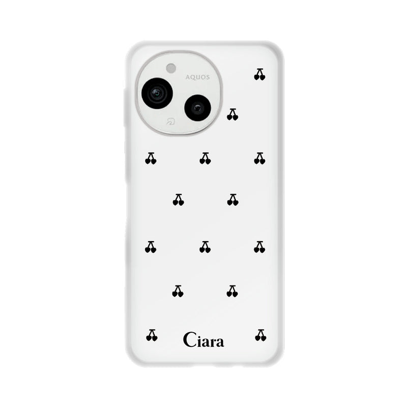 AQUOSケース クリアケース タイニーチェリー
