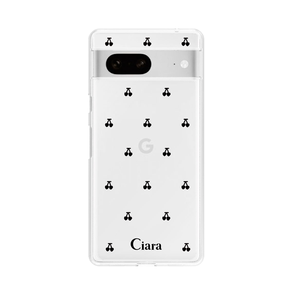 GooglePixel7 クリアケース タイニーチェリー ブラック