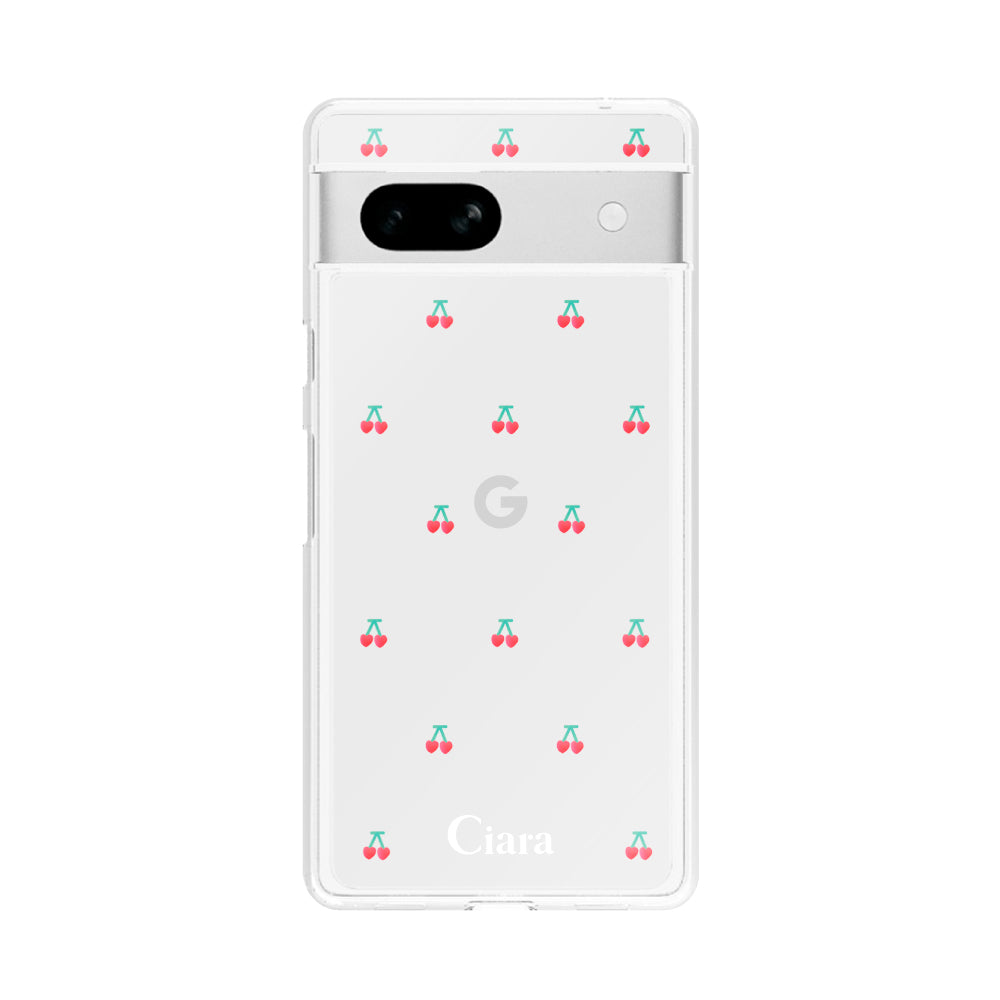 GooglePixel7aケース クリアケース タイニーチェリー レッド