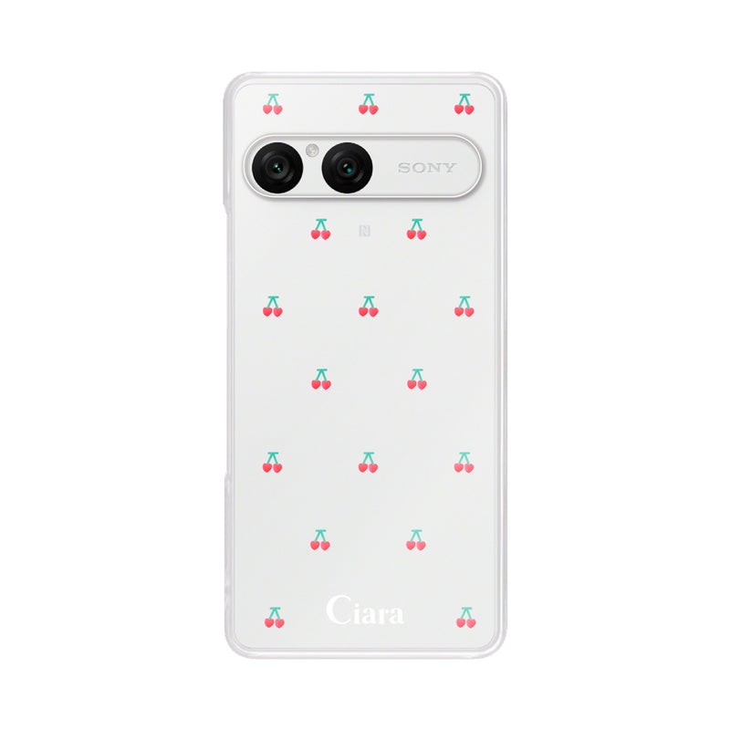 Xperiaケース クリアケース タイニーチェリー