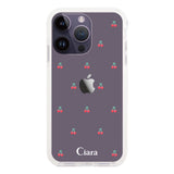 iPhone14ProMax クッションバンパー 耐衝撃クリアケース タイニーチェリー レッド