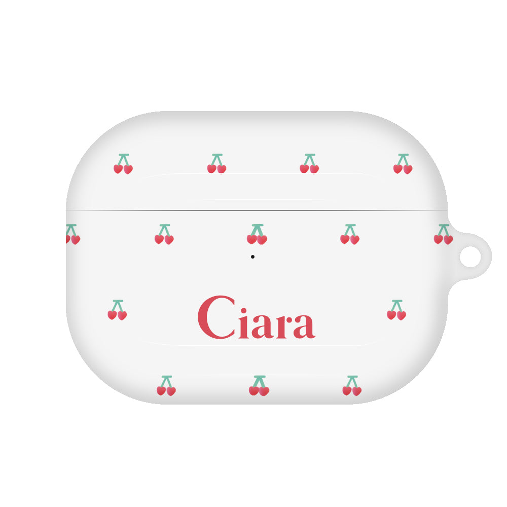 AirpodsProケース ハード タイニーチェリー ホワイト