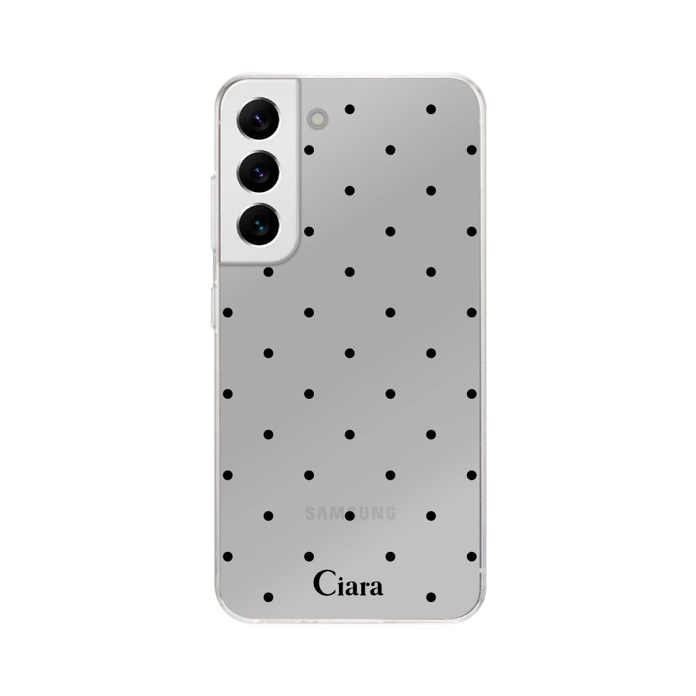 GalaxyS22ケース クリアケース スウィートドット ブラック